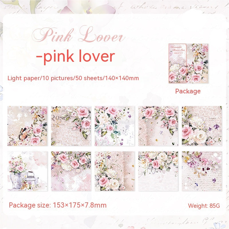 Romantic Flower Sea Series Flower Theme Journal Decoration