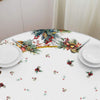 Christmas Holiday Polyester Tablecloth, Festive Dining Decor, Dirt-Resistant, No Feathers, Electricity-Free, for Seasonal Party Atmosphere