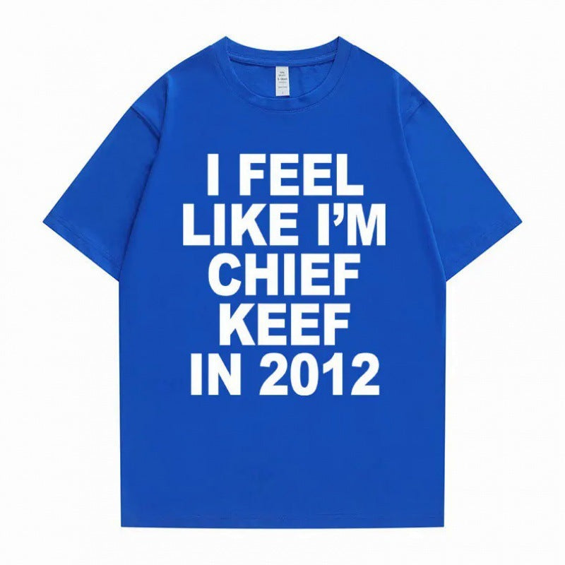 Men's Printed Cotton Short-sleeved T-shirt