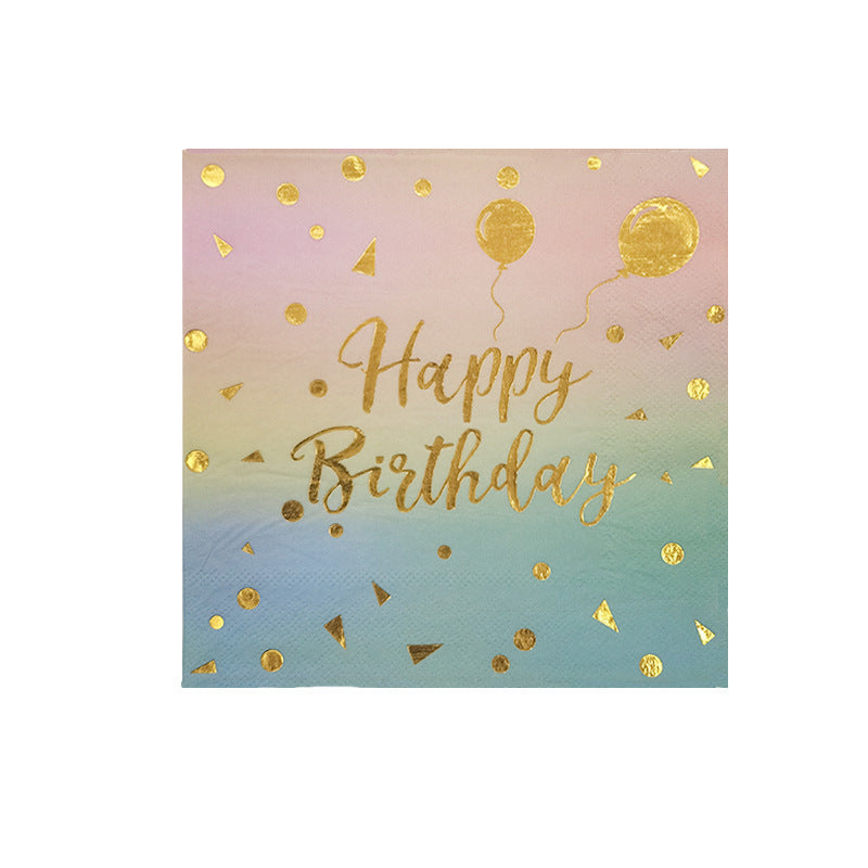 Disposable Balloon Bronzing Tissue Paper Napkin 33x33 Tissue Paper
