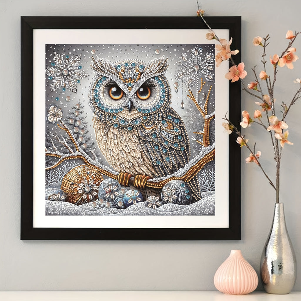 5D Owl Diamond Painting Kit - Adult crafters, gift-givers, home decorators - Irregular, Canvas - Suitable for Home Decor, Party Decor, Gift Giving