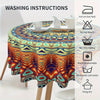 1pc Boho Round Tablecloth 60 Inch, Bohemian Circle Table Cloth, Stain Resistance, Water Repellent And Wrinkle-Free, Colorful Table Cover Decor For Home Kitchen Dining Party Patio Indoor And Outdoor Use