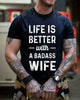 3D Solid Color Embroidered T-shirt