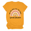Rainbow Love Round Neck Short Sleeve T-Shirt
