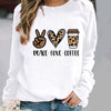 Women's Fashion Casual Round Neck Geometric Pattern Printed Sports Sweater