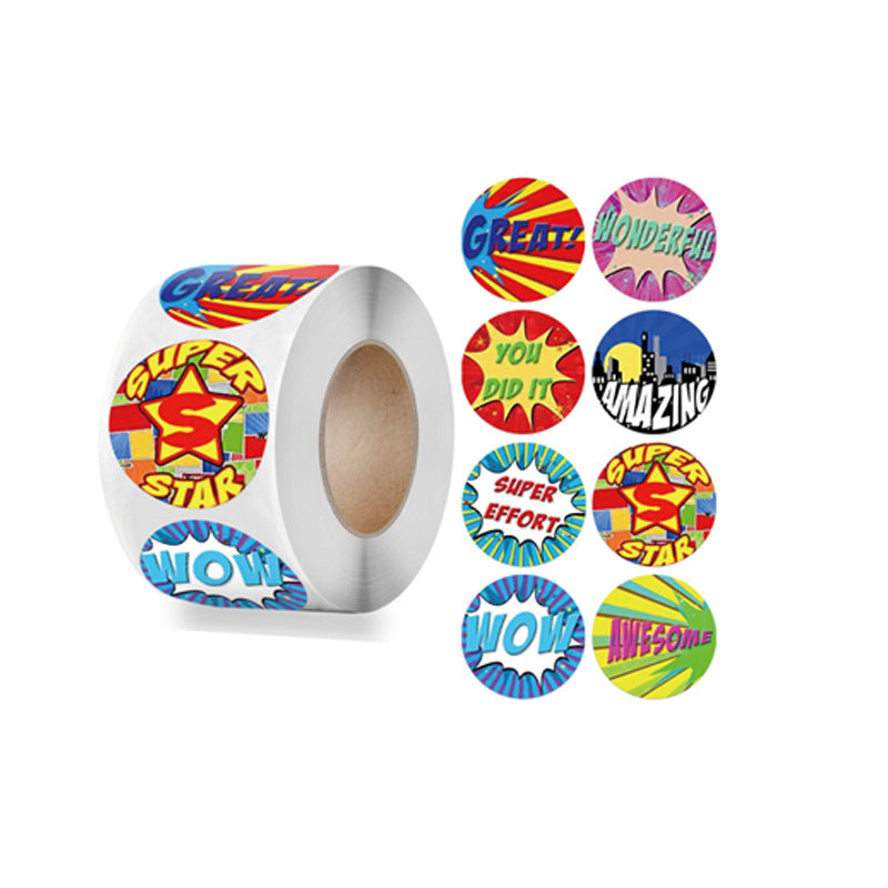 Cute Self-adhesive Roll Sticker Label