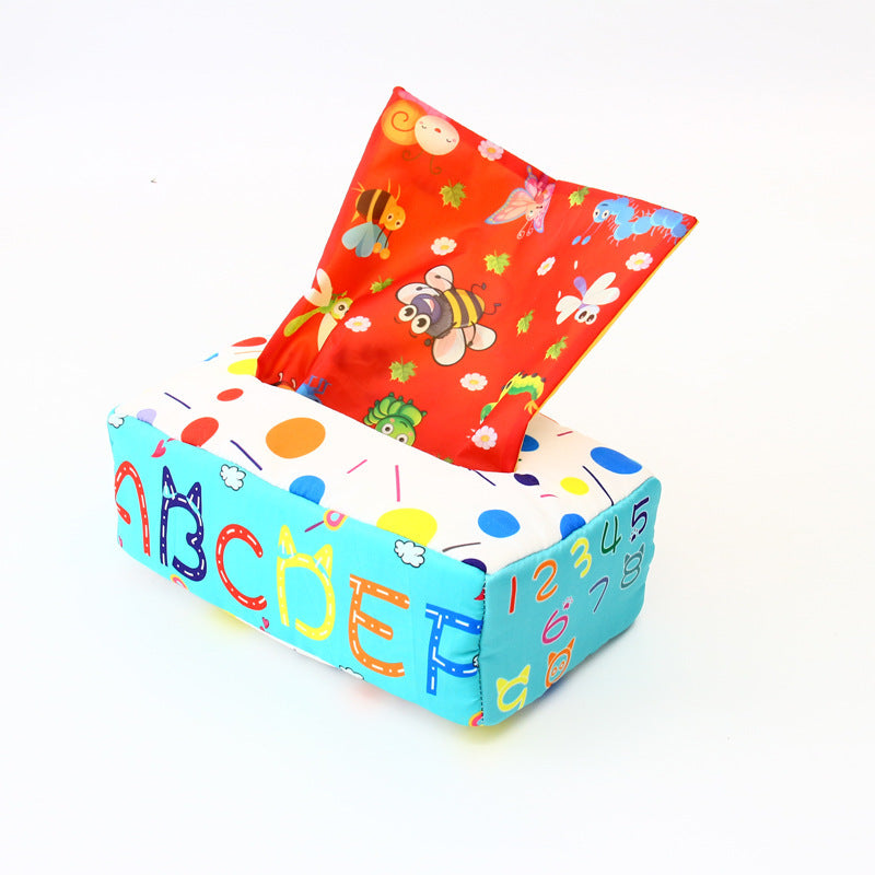 Children's Toy Paper Box Soothing Fabric Paper Toy Baby Tissue Box