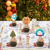 12 PCs A Set Christmas Party Decoration Cake Paper Cups Inserts
