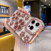 Fashion Plum Blossom Spot Drill Diamond Flower Plating TPU Phone Case