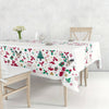 Christmas tablecloth - Christmas Festive Disposable Tablecloth - Machine-Woven Plastic PE - Deck the Halls in Style