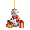 4pcs/1set Christmas Acrylic Snowman Christmas Tree Ornaments - 2D Cartoon Design Home and Garden Decoration