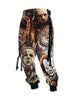 1pc Men's Vintage Horror Movie Print Polyester Sweatpants with Pockets - Knit Fabric Casual Athletic Pants, Regular Fit, All-Season Adult Joggers - For Men - Suitable for Casual Wear, Sports & Loungewear - Great Gift for Movie Buffs & Casual Fashion Lover
