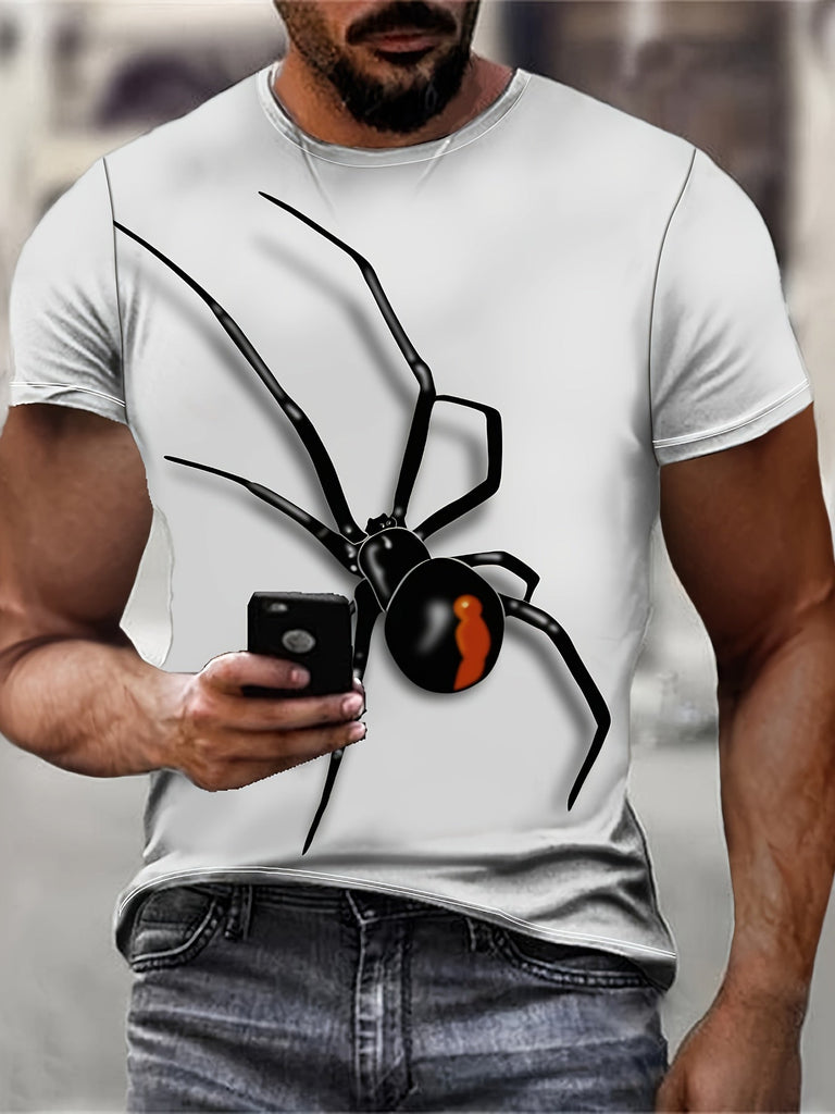 2024 Men's Trendy T-shirt, 3D Digital Printed High-definition Pattern, Men's Casual Outdoor Round Neck Short Sleeved