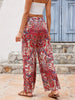 Vibrant Paisley Print Wide Leg Boho Pants - Women's Loose Fit Tassel Tied Spring & Summer Pants - Comfortable, Flowy, and Stylish Clothing for Women