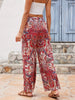 Vibrant Paisley Print Wide Leg Boho Pants - Women's Loose Fit Tassel Tied Spring & Summer Pants - Comfortable, Flowy, and Stylish Clothing for Women