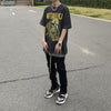 Rock Skull Print High Street Loose Short Sleeve T-Shirt