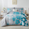 Davulos 7pcs Floral Comforter Set - Hypoallergenic Microfiber Cover, Plush Polyester Fill, Machine Washable, Stain-Resistant, All-Season Bedding, Queen/King Size