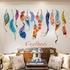 Feather Self-adhesive Wall Stickers Stickers