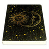 1pc Celestial Sun, Moon and Stars Notebook - 6x8.5 Inch, 200 Pages, Lined Journal with Uncoated Paper, Plain Ruling, Flatbed Design