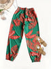 Chic and Durable Floral Print Baggy Joggers: Comfortable, Easy-Care Women's Pants with Pockets for All Seasons