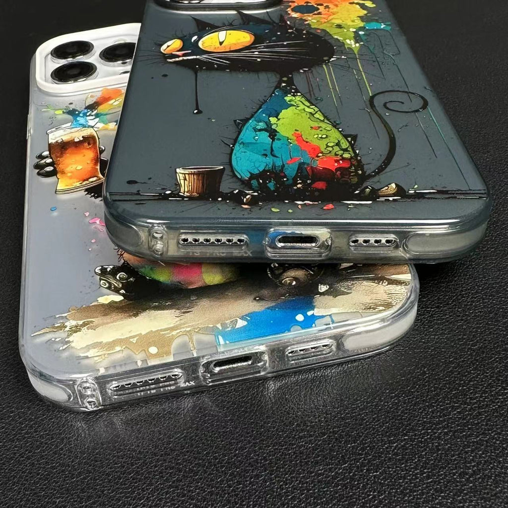 Personalized Oil Painting Panda Pig Suitable For 1413 Drop-resistant Phone Case