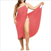 Stitching Solid Color Sexy Beach Dress Suspender One-piece Skirt
