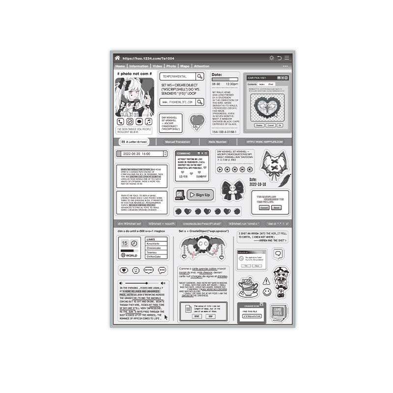 Cartoon Creative Journal Diy Decorative Material Stickers 6 Models