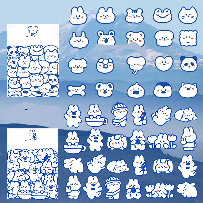Hand Account Waterproof Sticker Water Cup Decoration Small Pattern Cartoon Girl