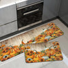 2Piece Anti Fatigue Kitchen Mat Seasonal Fall Holiday Party Vintage Farmhouse Kitchen Rug Runner Set For Home Office Non Slip Waterproof Heavy Duty Comfort Standing Mats