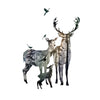 Creative Wall Stickers Elk Family Modern Nordic Style Living Room TV Decoration Wall Stickers