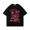 Hip Hop Retro Cartoon Printed Short Sleeve Men