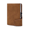Snap Button Side Push Creative Card Holder Anti-magnetic Anti-identity-theft Coin Purse Bankcards Box