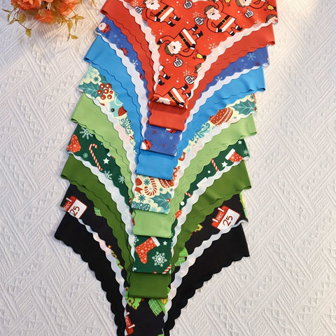 10-Pack Elegant Christmas Patterned Polyamide Briefs for Women - Low-Rise, Smooth Seamless, Breathable,, Comfortable, Knit Fabric - Ideal for Holiday Gifts and Party Wear