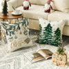 Christmas pillow covers - Festive Christmas Trees & Snowflakes Throw Pillow Covers - 4-Pack - Deck Your Halls in Cozy Cheer