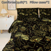 3pcs Mushroom Print Bedding Duvet Set, Suitable For Bedroom, Guest Room Soft And Comfortable Comforter Set, Gift For Family And Friends (1*Comforter+ 2*Pillowcase, Core Not Included)