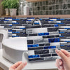 Simulation Marble Embossed Mosaic Pattern Tile Sticker Kitchen Bathroom Wash Basin Decoration