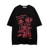 Hip Hop Retro Cartoon Printed Short Sleeve Men