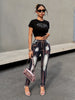 Random Print High Rise Skinny Fit Trendy Streetwear High Rise Jeans, Women's Denim Jeans & Clothing