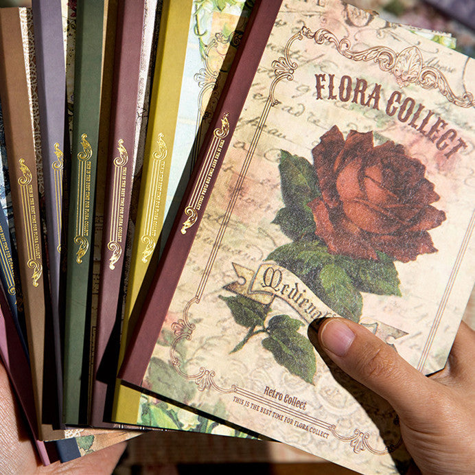 Double-sided Material Journal Book Retro Collage Background Note Paper