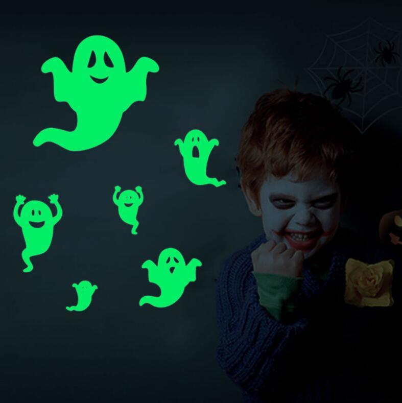 Halloween Luminous Carved Wall Stickers Fluorescent Stickers