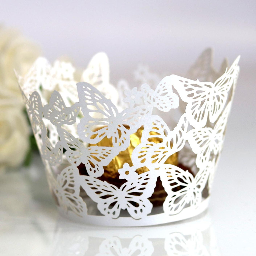 Direct Selling Wedding Baking Cake Paper Cups Hollow Surrounding Border Butterfly Cup Cake Zhejiang Factory In Stock Wholesale