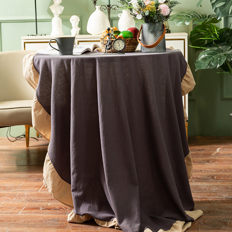 Simple And Stylish Round Table Cloth Cover