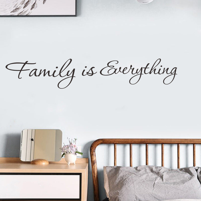 Family Is Everything English Motto Wall Stickers Family Removable Wall Stickers FX1077