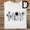 Women's Printed Casual Loose Round Neck T-shirt