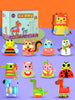 Creative Paper Cups And Plates Stickers For Educational Non-woven Kindergarten Art Area