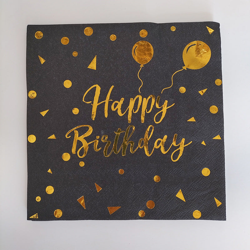Disposable Balloon Bronzing Tissue Paper Napkin 33x33 Tissue Paper