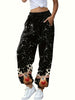 Loose Casual Reindeer Print Elastic Waist Pants With Pocket, Christmas Women's Clothing Jogger