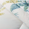 3Pcs 100% Cotton Tropical Style Floral Palm Leaf Print Summer Comforter Set, Soft Aesthetic Plant Pattern Thin White Down Alternative Comforter Beddings, Lightweight Garden Theme Modern Bed Sets, Twin Queen King, (1 Comforter + 2 Pillowcases)