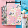 Boho-Chic Spiral Notebooks for Women - 4pcs, A5 Size (6x8 inches), Hardcover Floral Journals with Lined Pages & Inner Pocket, Perfect for School & Office Supplies