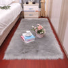 Home Living Room Bedroom Bedside Lovely Room White Faux Wool Bay Window Floor Mats